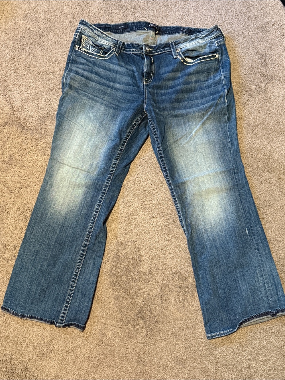 Vigoss Faded Blue Boot Cut Jeans